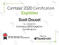 Camtasia Explorer Certificate badge